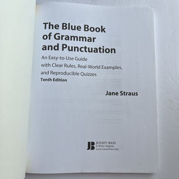 The Blue Book of Grammar and Punctuation by Jane Straus Paperback Textbook - Picture 2 of 12